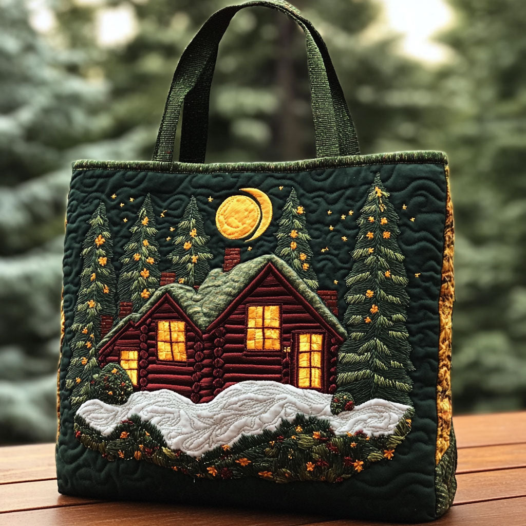Stille Nat Skovhytte WN0110049CL Quilted Tote Bag