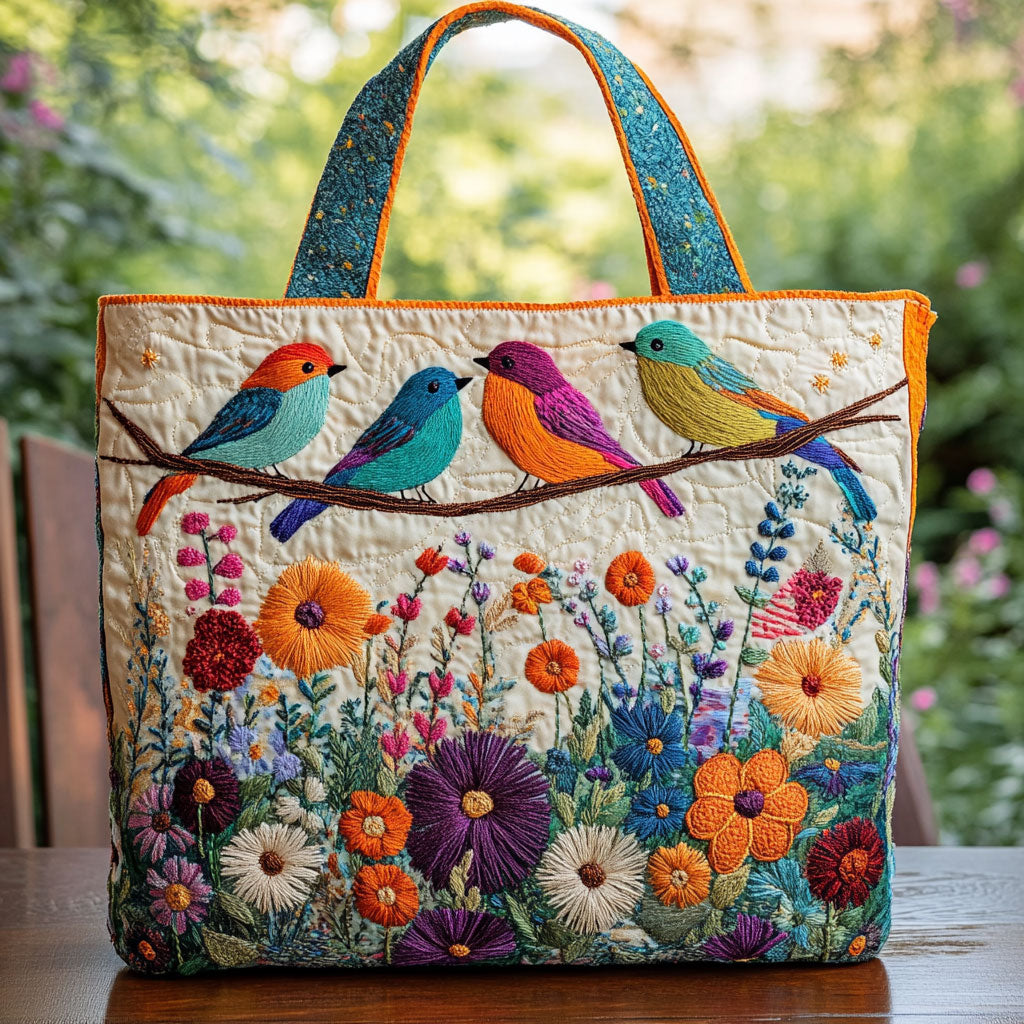 Fuglesamling CW2209007CL Quiltet Tote Bag