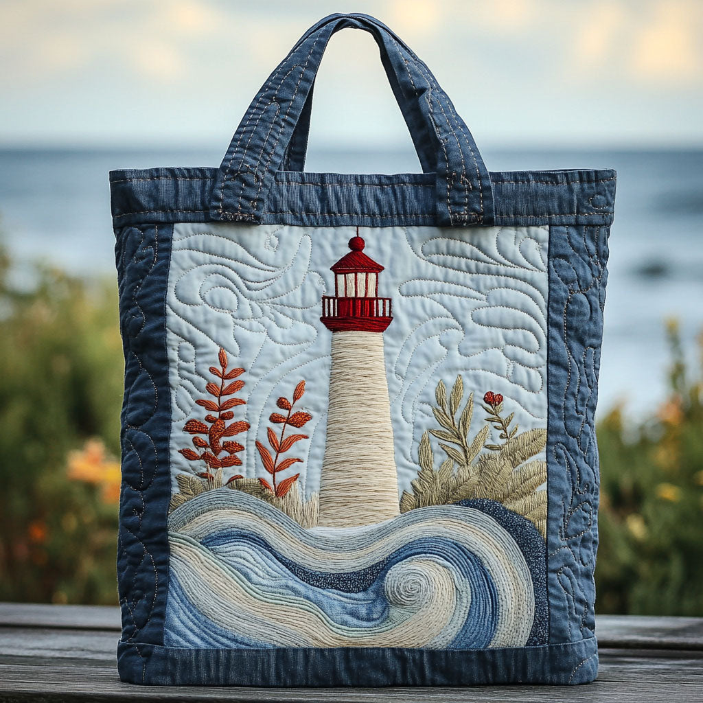 Lighthouse Ocean CW1301019CL Quiltet Tote Bag