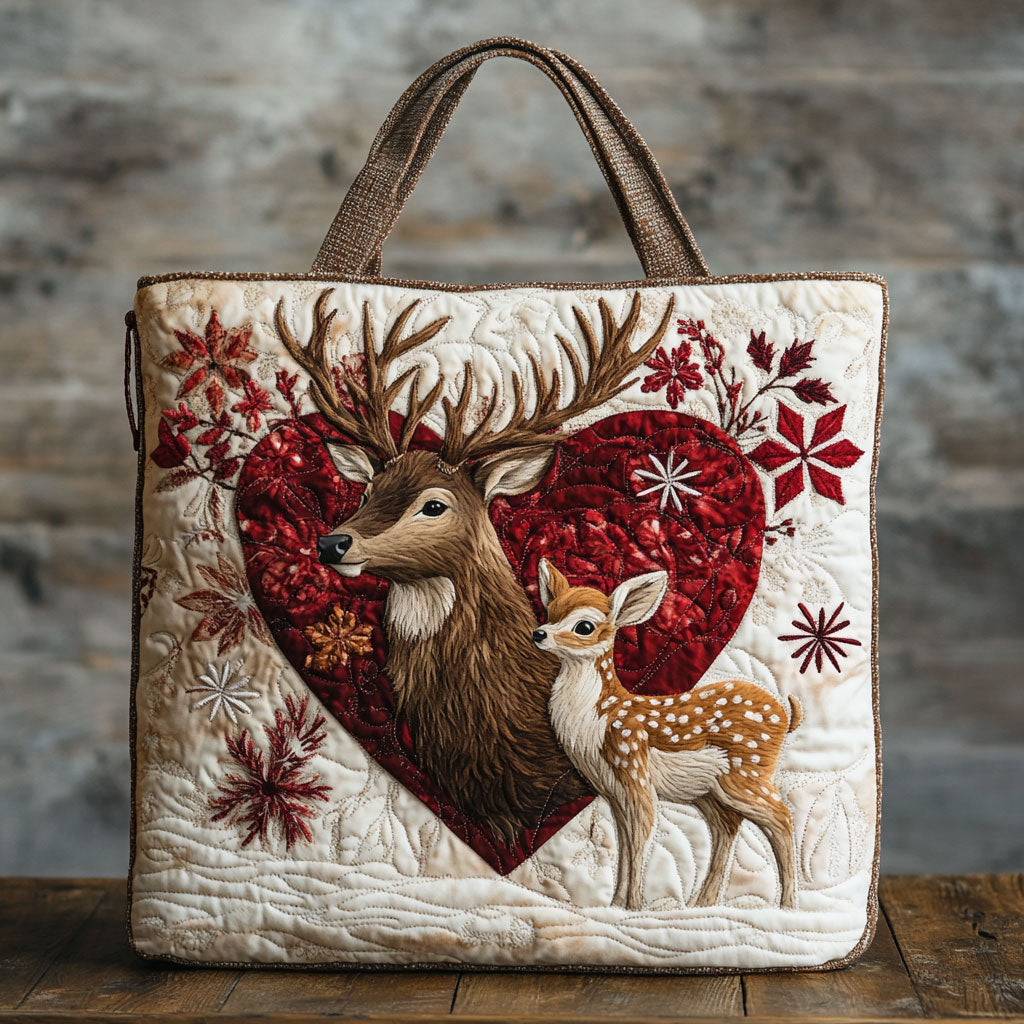 Kærlighed til Hjorte CW0801009CL Vatteret Tote Bag