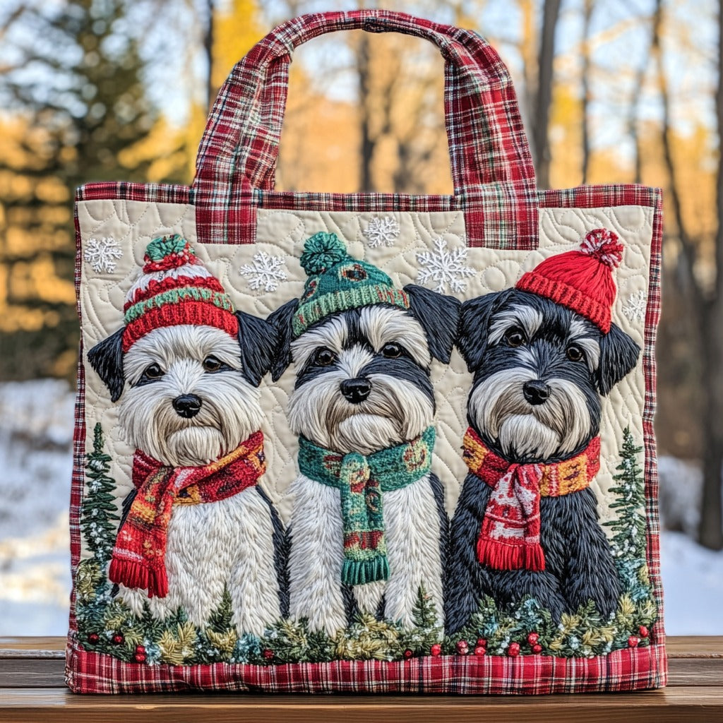 Hyggelig Vinter Schnauzers XR3010014CL Vatteret Tote Bag