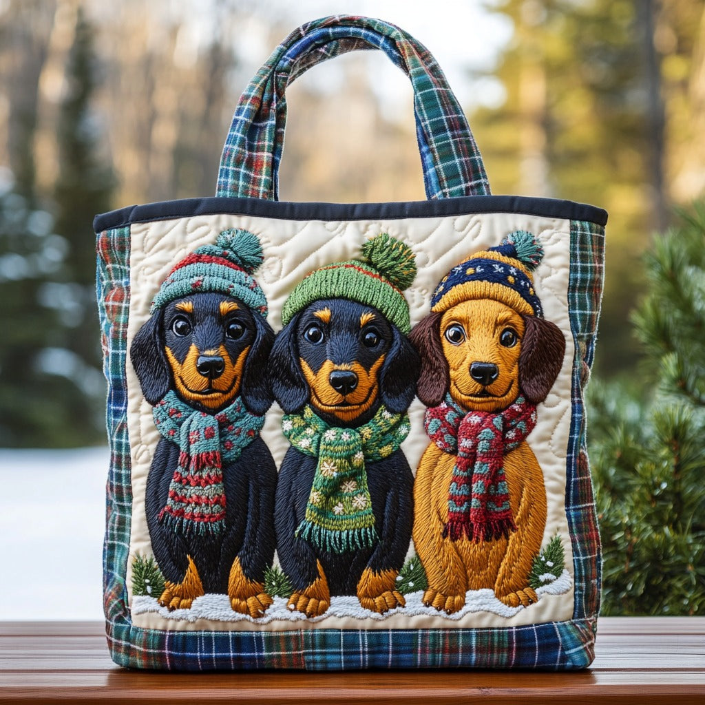 Vinter Dachshunds XR2910013CL Quiltet Tote Bag