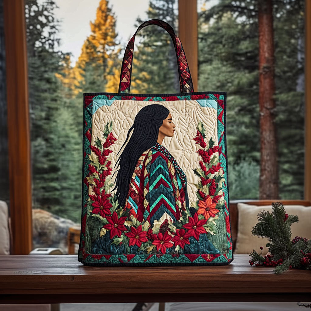 Bloom Native Woman KL1512004CL Quiltet Tote Bag