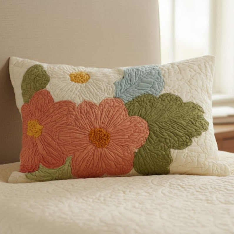 Retro Daisy Patchwork Quiltet Pudevårcover NCU0VL3058