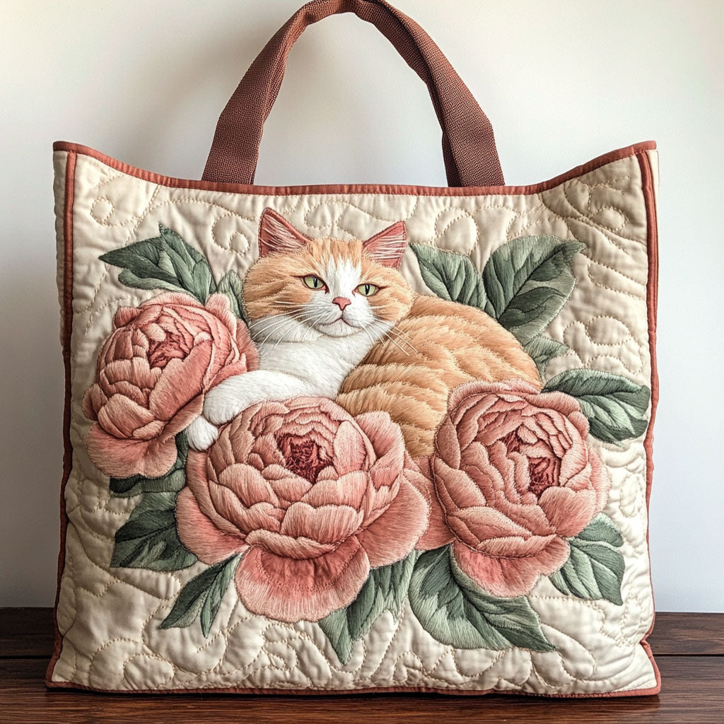 Blush Whiskers CP1201077CL Quiltet Tote Bag
