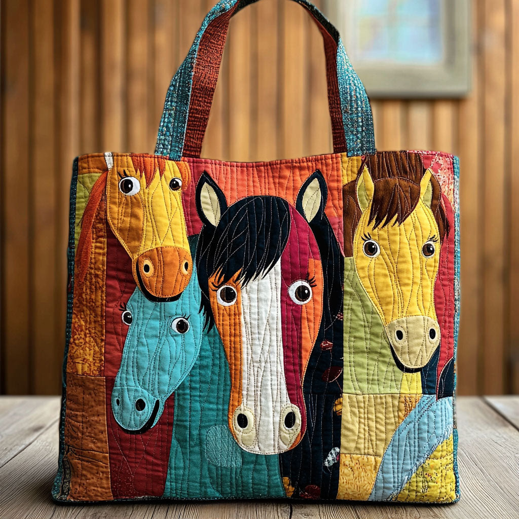Farverige Colts CP0701042CL Quiltet Tote Bag