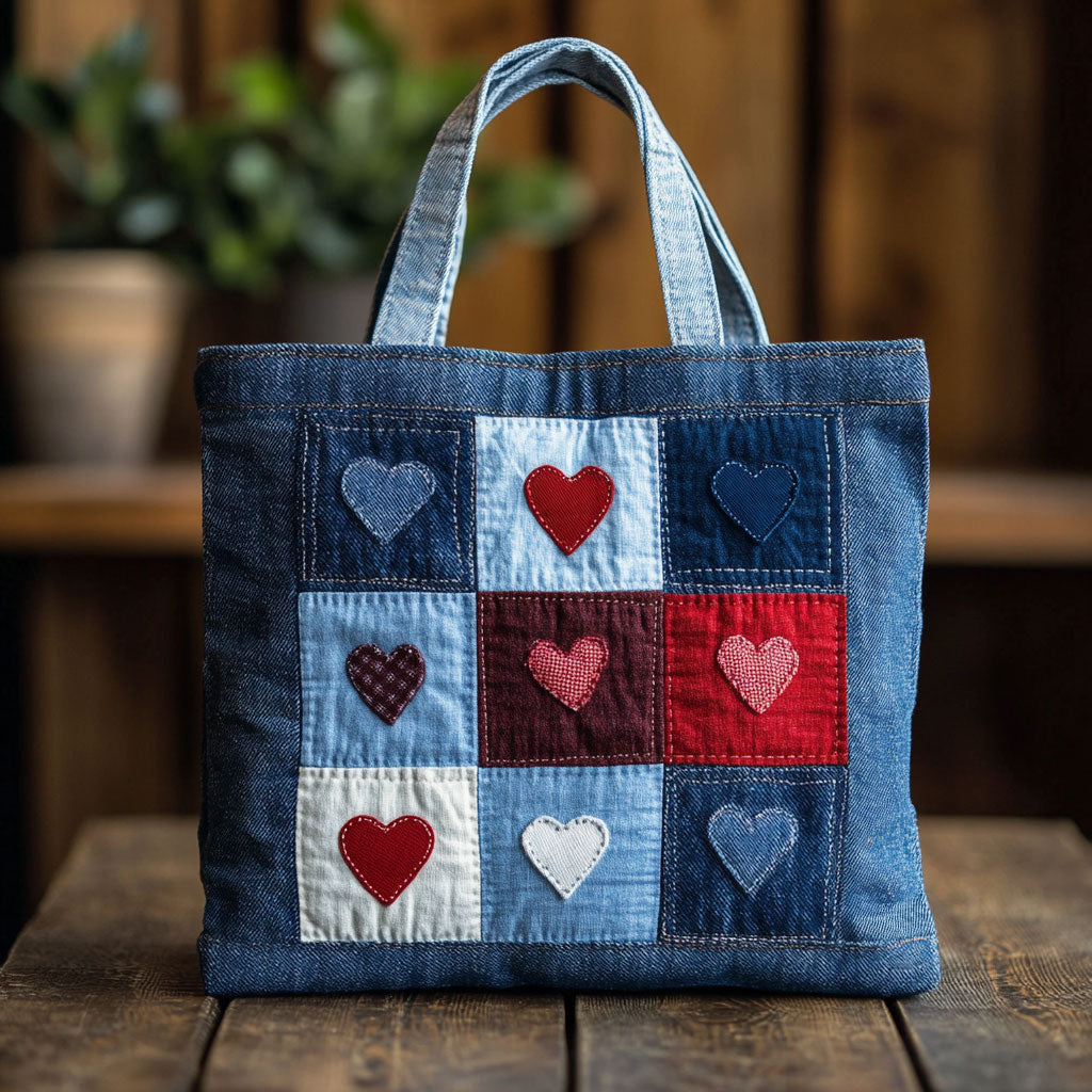Hyggelig Hjerte CW1501004CL Quiltet Tote Bag
