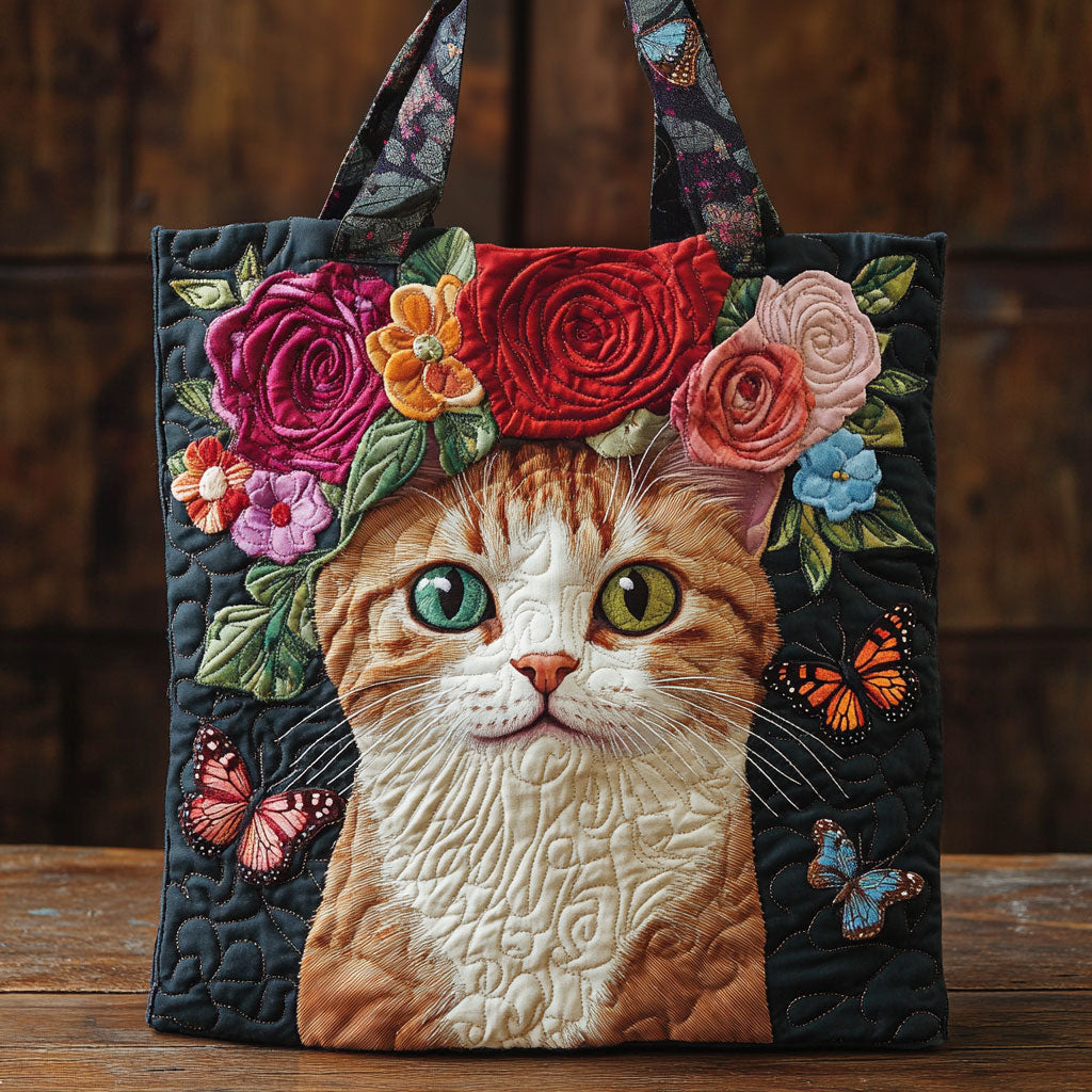 Floral Whiskers CP1201079CL Puderet Tote Bag