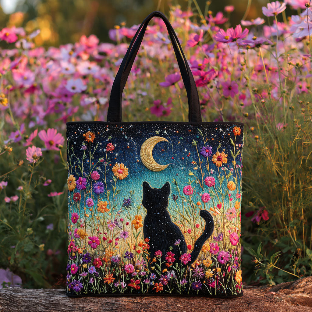 Drømmende Kat Nat CW2909007CL Quiltet Tote Taske