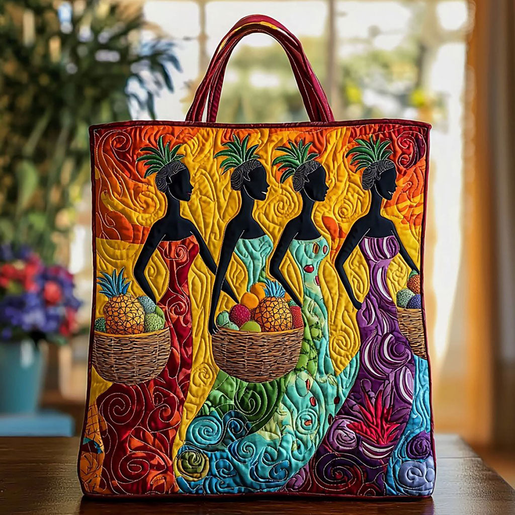 Elegantiske Afrikanske Kvinder QA2011014CL Quiltet Tote Taske