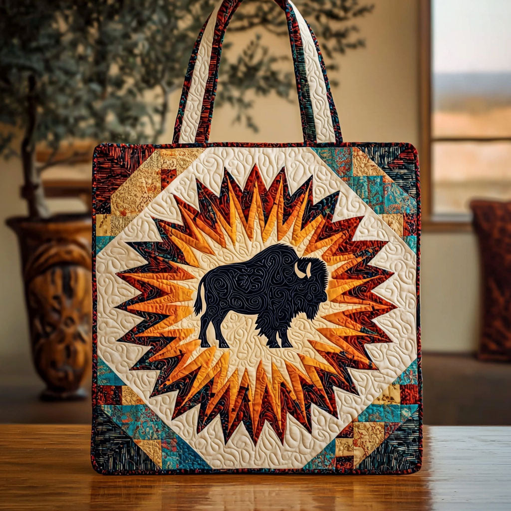 Geometrisk Bison QA0812040CL Quiltet Tote Bag