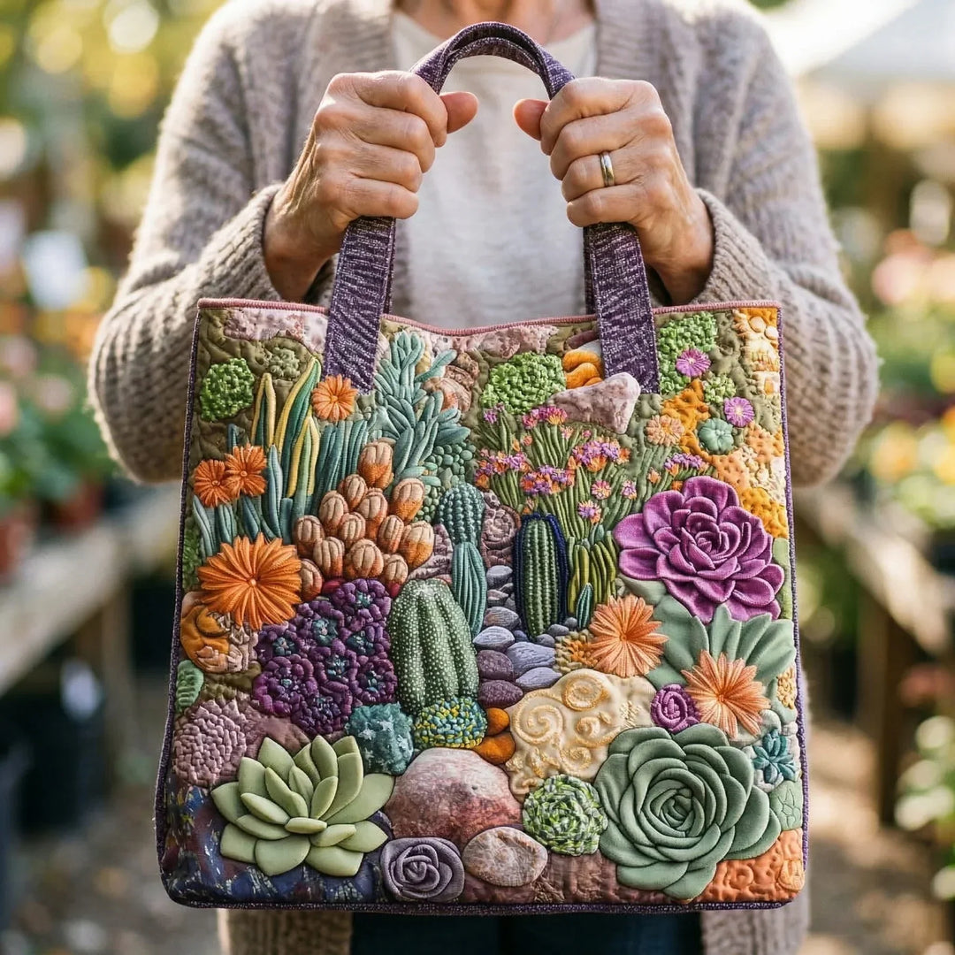 Quilted Tote Bag - Saftigt Have