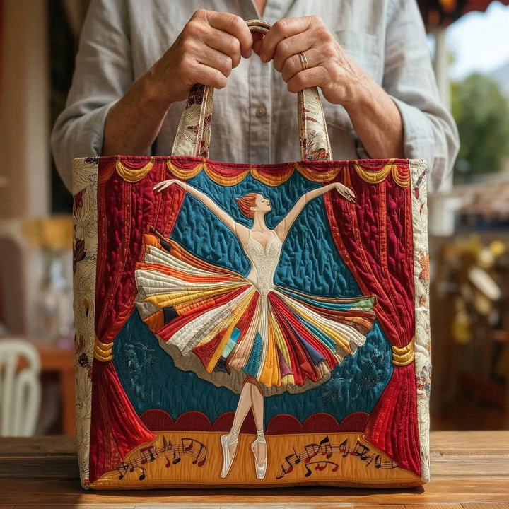 Quiltet Tote Bag - Elegant Ballerina